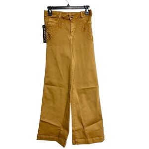 New Draxy Embroidered Floral Wide‎ Leg Jeans